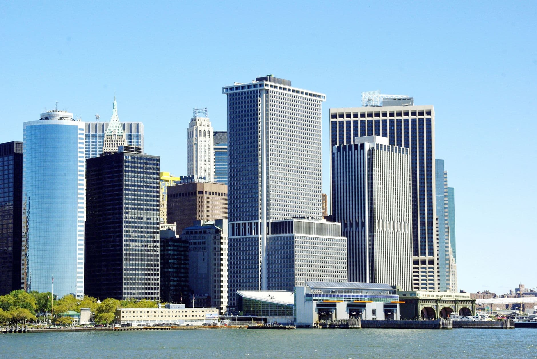 De skyline van Manhattan, New York